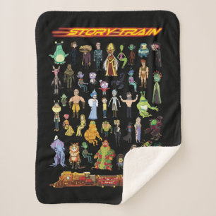 RICK AND MORTY™ Story Train Sherpa Blanket