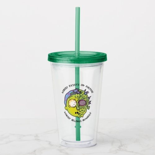 RICK AND MORTY  Stylized Morty Fly Quote Acrylic Tumbler