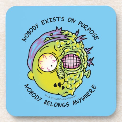 RICK AND MORTY  Stylized Morty Fly Quote Beverage Coaster