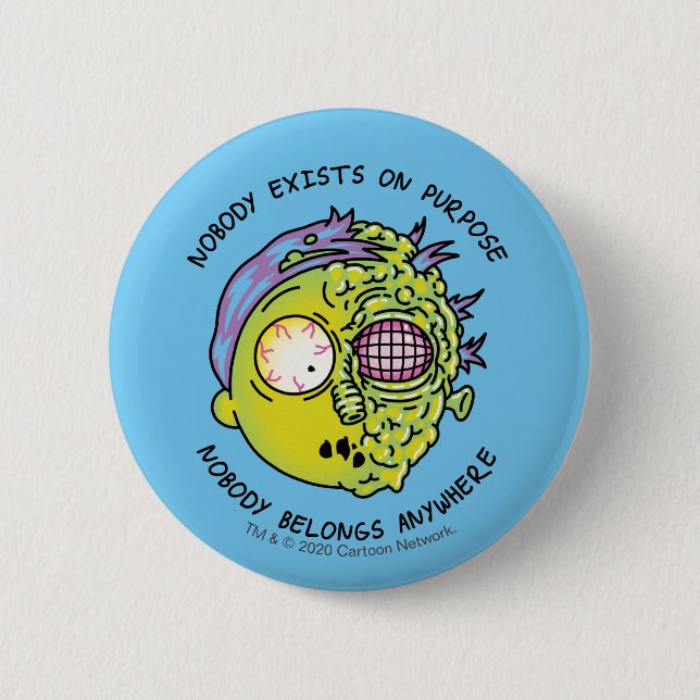 RICK AND MORTY™ | Stylized Morty Fly Quote Button (Front)