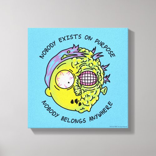 RICK AND MORTY  Stylized Morty Fly Quote Canvas Print