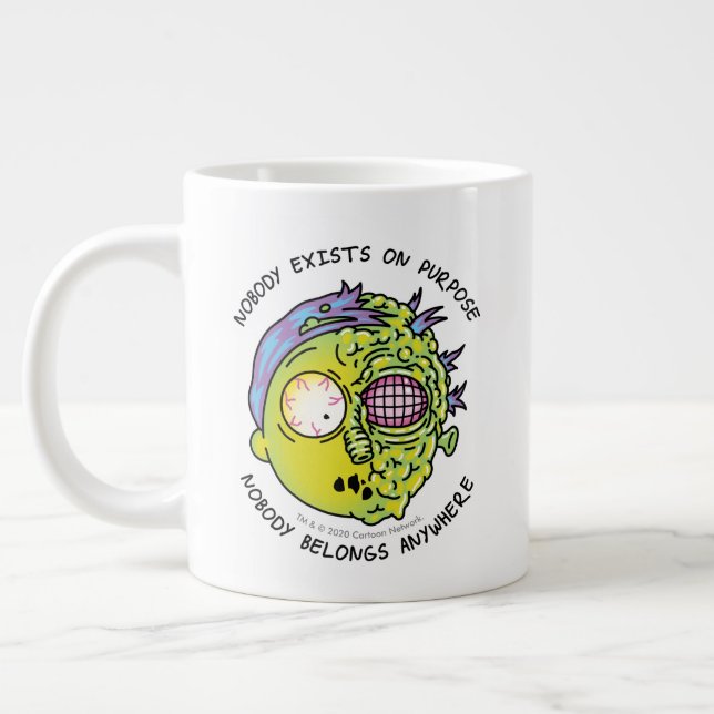 RICK AND MORTY™ | Stylized Morty Fly Quote Giant Coffee Mug (Left)