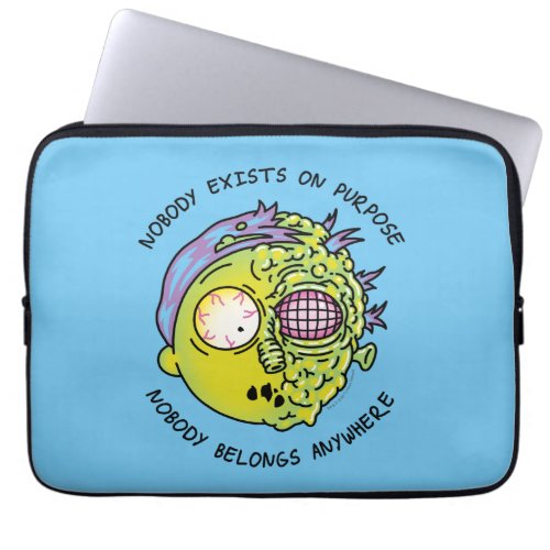 RICK AND MORTY  Stylized Morty Fly Quote Laptop Sleeve