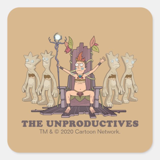 RICK AND MORTY™ | The Unproductives Square Sticker (Front)