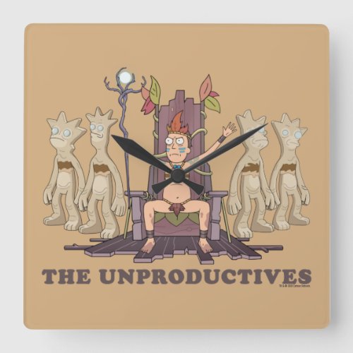 RICK AND MORTY  The Unproductives Square Wall Clock