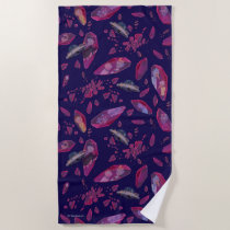 Rick and Morty Time Crystal Pattern Beach Towel
