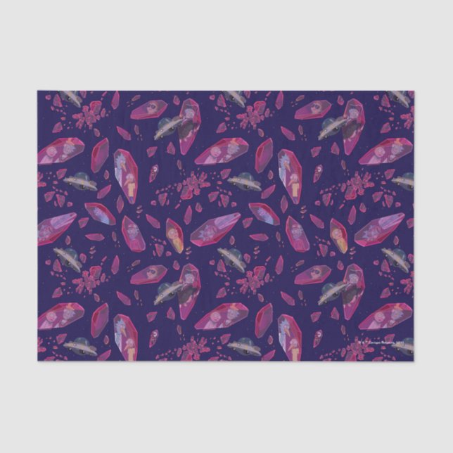Rick and Morty Time Crystal Pattern Tissue Paper (Front)