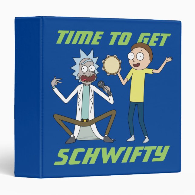 RICK AND MORTY™ | Time To Get Schwifty 3 Ring Binder (Front/Spine)