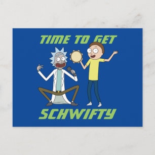 RICK AND MORTY™ Time To Get Schwifty Invitation Postcard