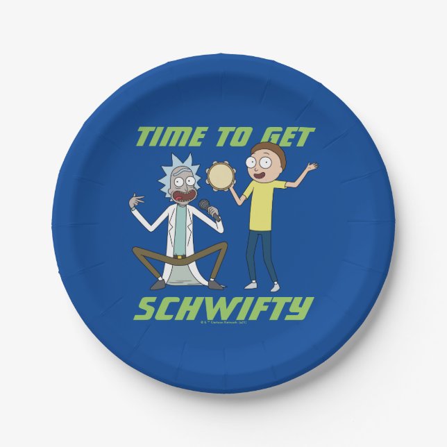 RICK AND MORTY™ | Time To Get Schwifty Paper Plates (Front)