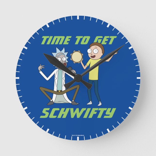 RICK AND MORTY™ | Time To Get Schwifty Round Clock (Front)