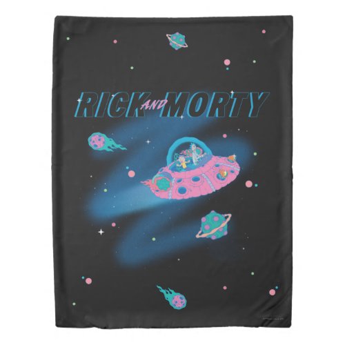 RICK AND MORTY  Traveling Through Space Duvet Cover