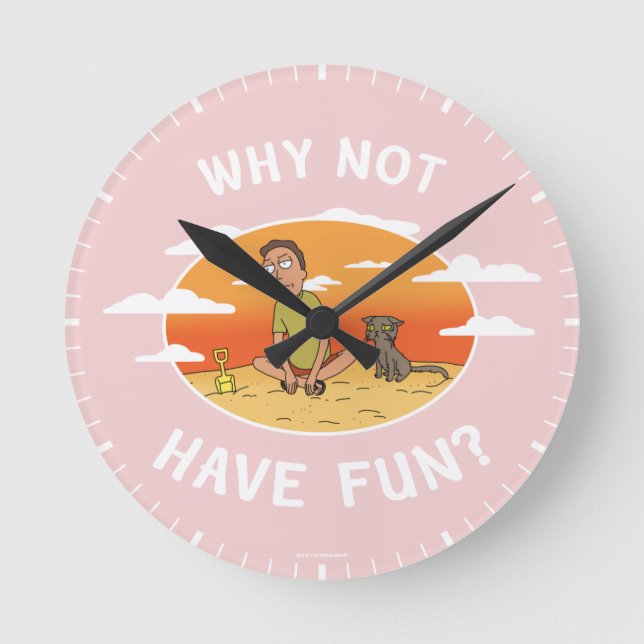 RICK AND MORTY™ | Why Not Have Fun Round Clock (Front)