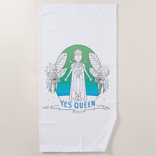 RICK AND MORTY  Yes Queen Beach Towel