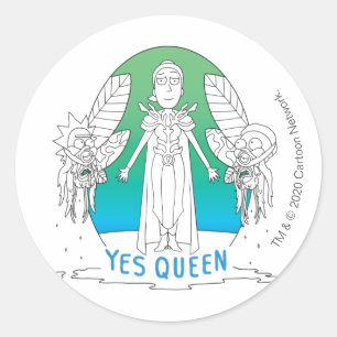 RICK AND MORTY™ Yes Queen Classic Round Sticker