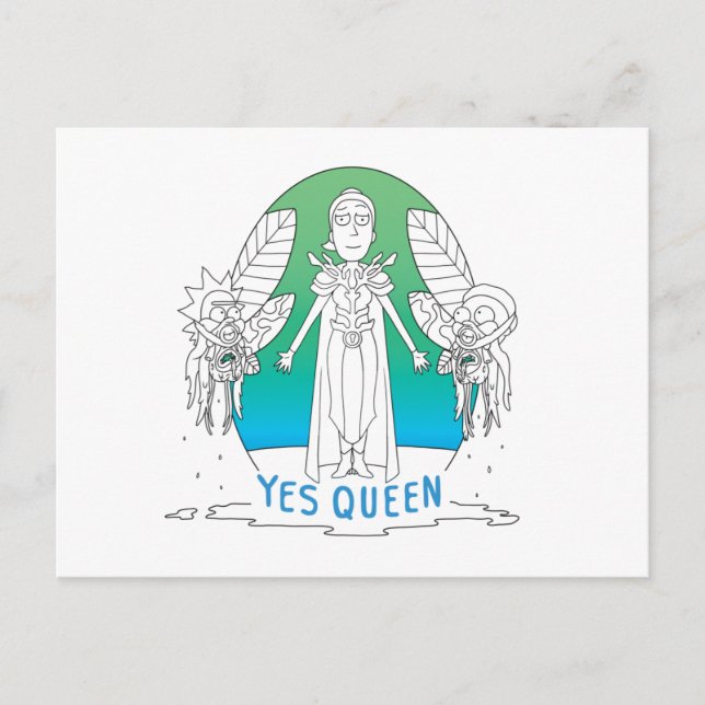 RICK AND MORTY™ | Yes Queen Invitation Postcard (Front)