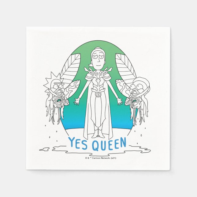 RICK AND MORTY™ | Yes Queen Napkins (Front)