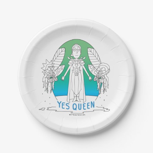 RICK AND MORTY  Yes Queen Paper Plates