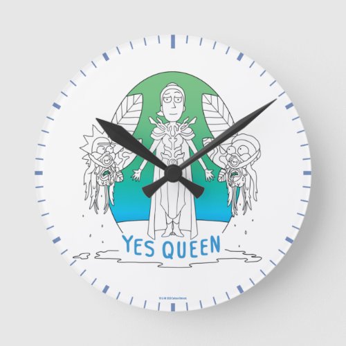 RICK AND MORTY  Yes Queen Round Clock