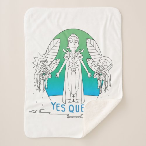 RICK AND MORTY  Yes Queen Sherpa Blanket
