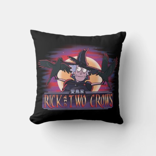 Rick and Two Crows Throw Pillow