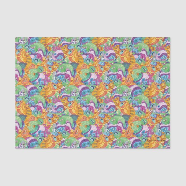 Rick Apocalypse Party Alien Pattern Tissue Paper (Front)