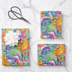 Rick Apocalypse Party Alien Pattern Wrapping Paper Sheets
