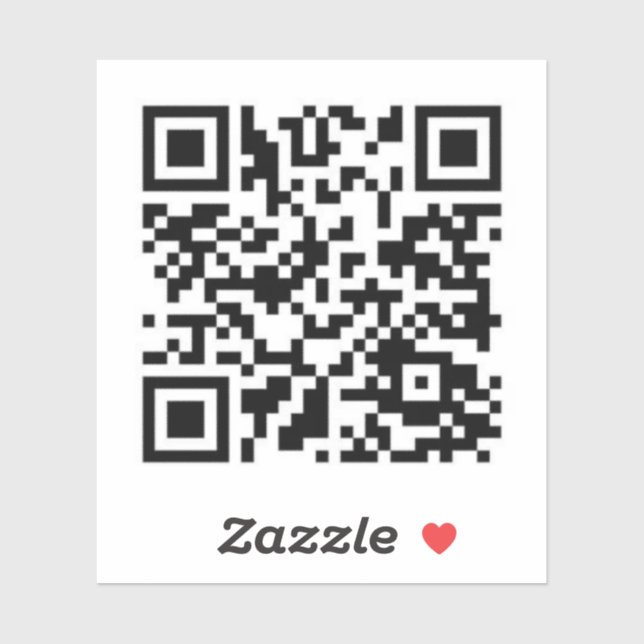 Rick Astley QR code Sticker (Sheet)