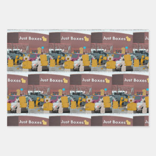Rick London Big Box Stores For Cats Comic Wrapping Paper Sheets