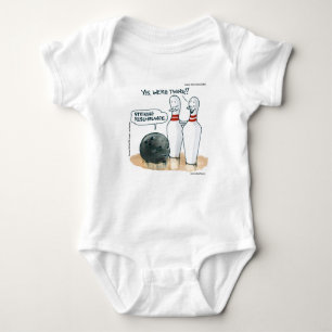 Rick London Cartoons Funny Bowling Comic  Baby Bodysuit