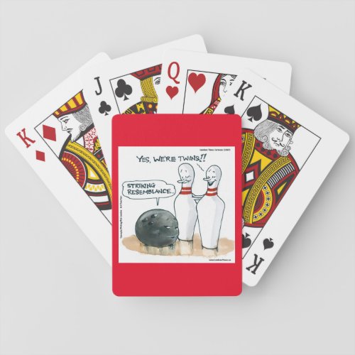 Rick London Cartoons Funny Bowling Comic Poker Cards