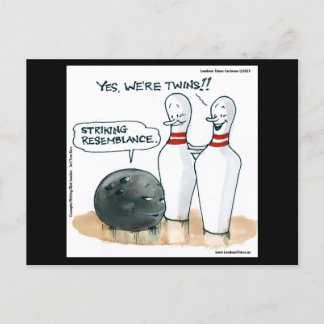 Rick London Cartoons Funny Bowling Comic  Postcard