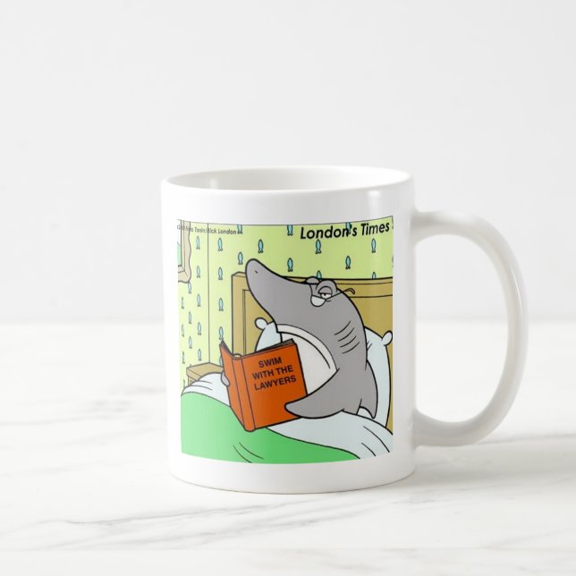 Rick London Cartoons Funny Shark Coffee Mug (Right)