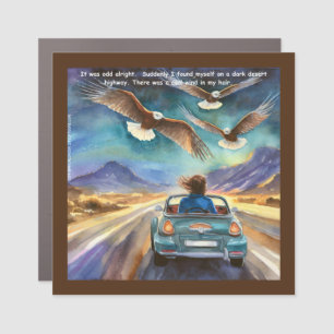 Rick London Driving In The Dark Funny Comic  Car Magnet