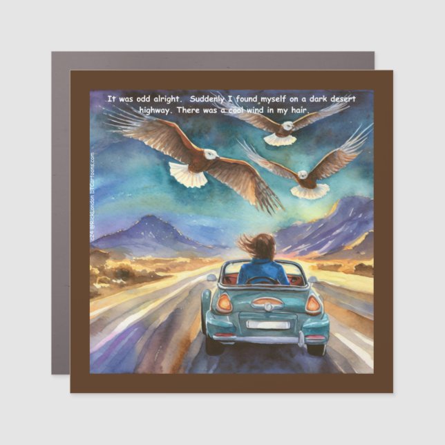 Rick London Driving In The Dark Funny Comic  Car Magnet (Front)