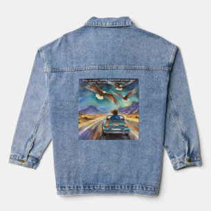 Rick London Driving In The Dark Funny Comic Denim Jacket