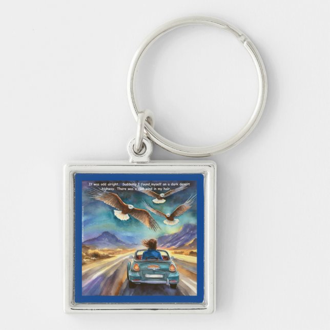 Rick London Driving In The Dark Funny Comic  Keychain (Front)