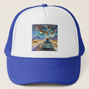 Rick London Driving In The Dark Funny Comic  Trucker Hat