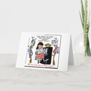 Rick London Ernestine Calling Birds Xmas Card