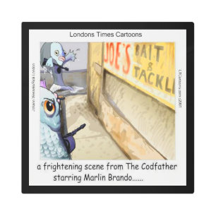 Rick London Fish Mafia Funny Metal Wall Art