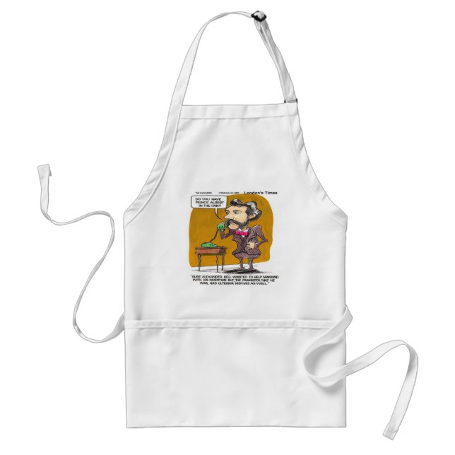 Rick London Funny Alexander Bell Phone Prank Adult Apron (Front)