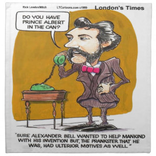 Rick London Funny Alexander Bell Phone Prank Napkin