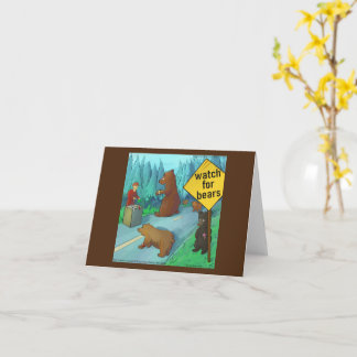 Rick London Funny Bear With Watches Comic Card