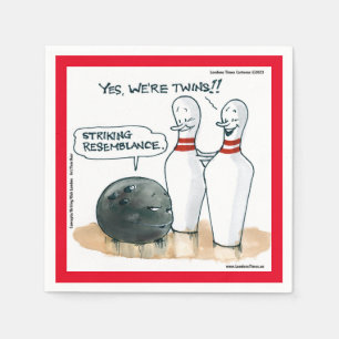 Rick London Funny Bowling Comic Napkins