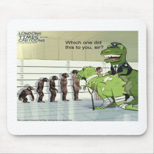 Rick London Funny Dinosaur Police Lineup  Mouse Pad