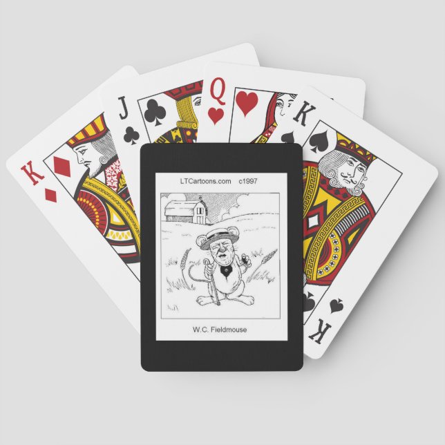 Rick London Funny Field Mouse Comic  Poker Cards (Back)