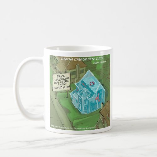 Rick London Funny Flooded House For Sale Comic Coffee Mug