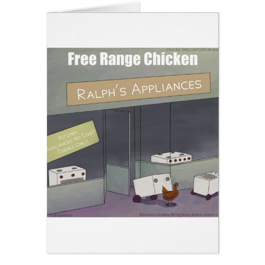 Rick London Funny Free-Range Chicken Cards (Front)