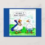 Rick London Funny Goose Vampire Wearing Bells  Postcard at Zazzle