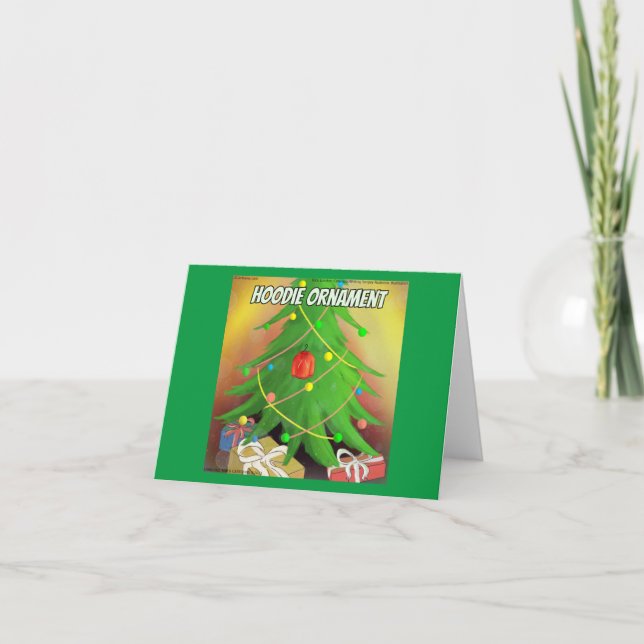 Rick London Funny "Hoodie Ornament" Christmas  Card (Front)